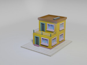 Low Poly Building 13 Model 3D