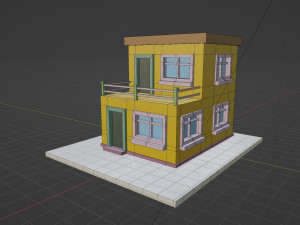Low Poly Building 13 Model 3D