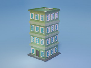 Low Poly Building 14 3D Model
