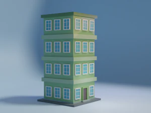Low Poly Building 14 3D Model