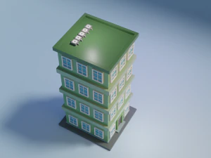 Low Poly Building 14 3D Model