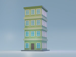 Low Poly Building 14 3D Model