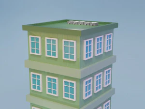 Low Poly Building 14 3D Model