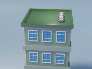 Low Poly Building 14 3D Model