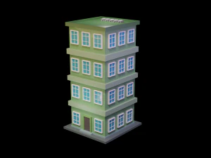 Low Poly Building 14 3D Model
