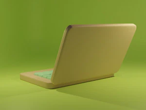 Low Poly Cartoon Laptop 01 3D Model