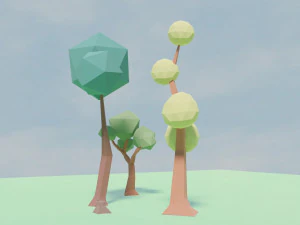 Low poly Trees 01 3D Model