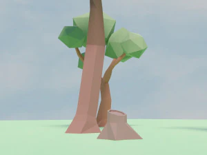 Low poly Trees 01 3D Model