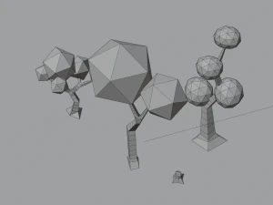 Low poly Trees 01 3D Model