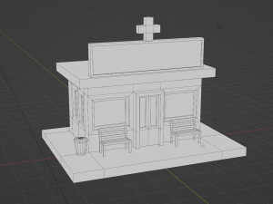 Low Poly Cartoon Building - 0068 Modelo 3D