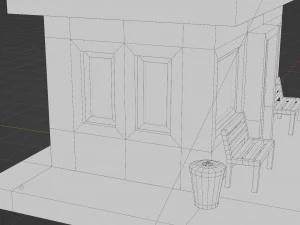Low Poly Cartoon Building - 0068 3D Model