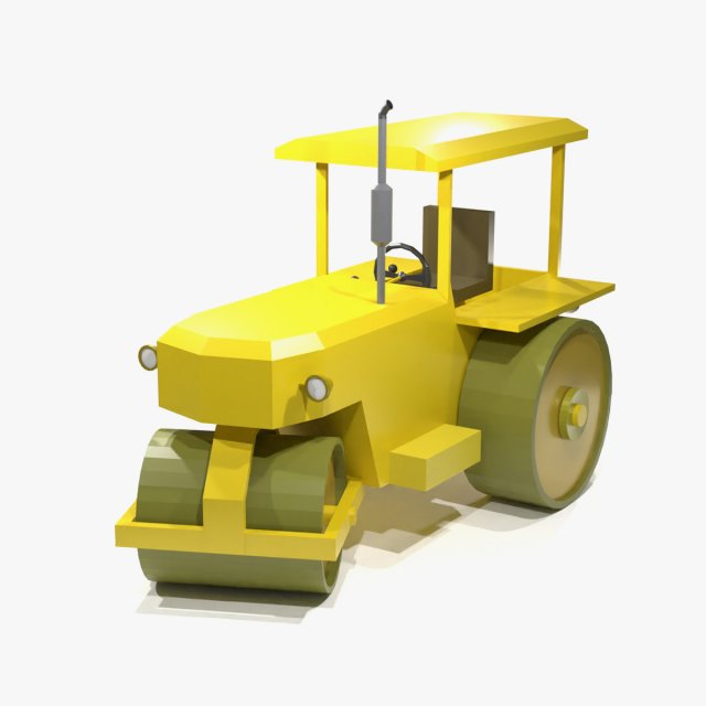 Old Road Roller - 0067 Modello 3D .c4d .max .obj .3ds .fbx .stl .blend