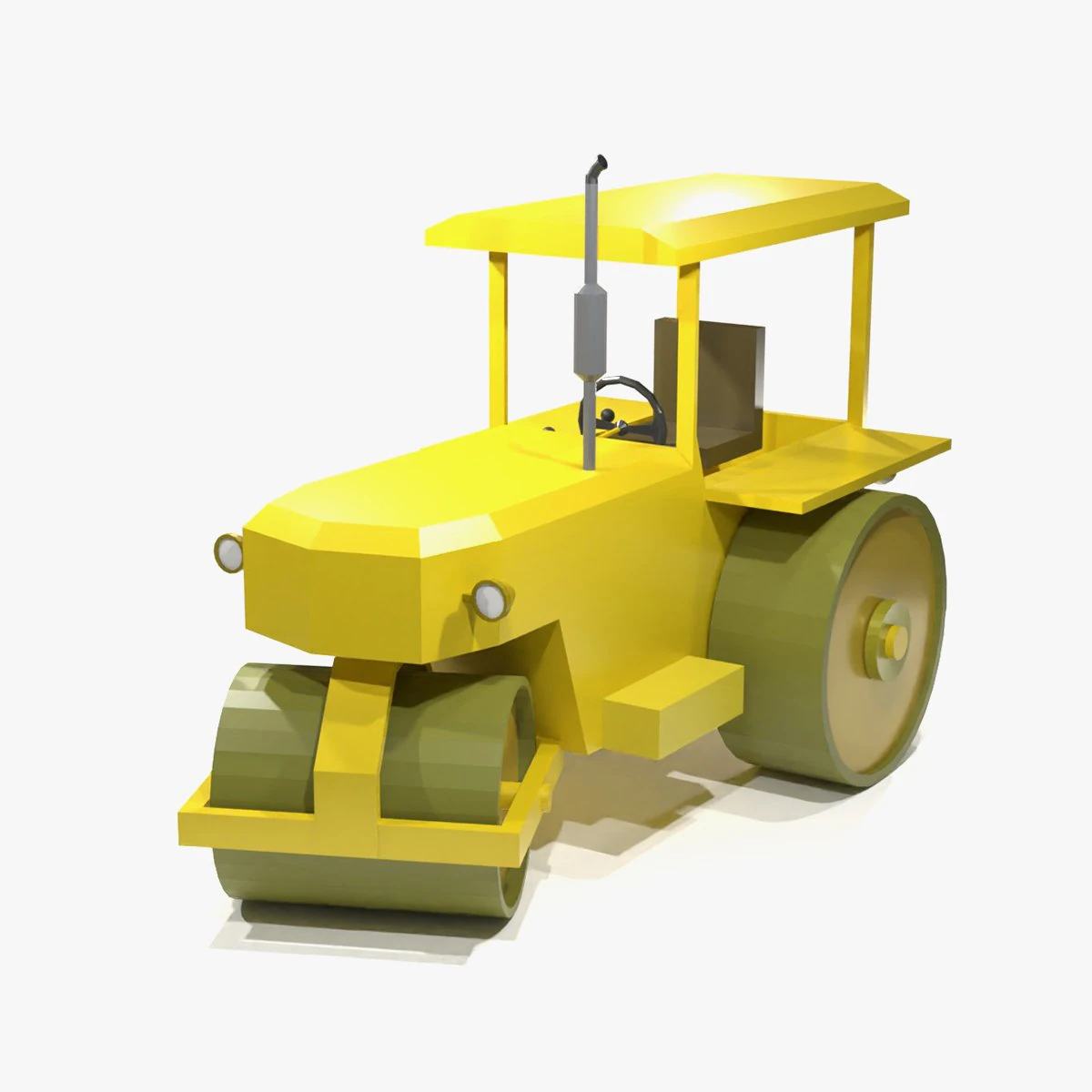 Old Road Roller - 0067 3D Model .c4d .max .obj .3ds .fbx .stl .blend 