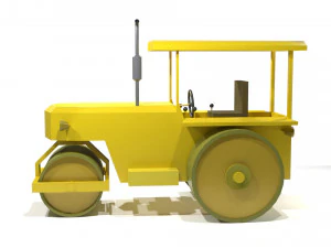 Old Road Roller - 0067 3D Model