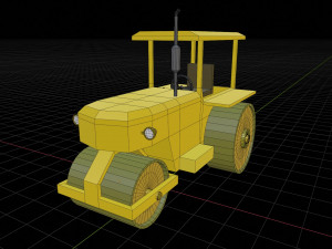 Old Road Roller - 0067 Modello 3D