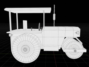 Old Road Roller - 0067 Modello 3D