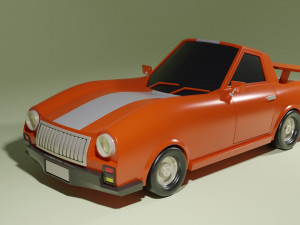 Low Poly Car 02 3D Model