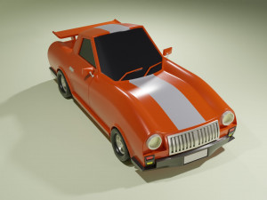 Low Poly Car 02 3D Model