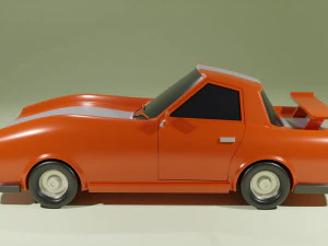 Low Poly Car 02 3D Model