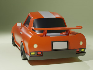 Low Poly Car 02 3D Model