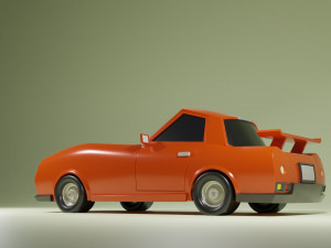 Low Poly Car 02 3D Model