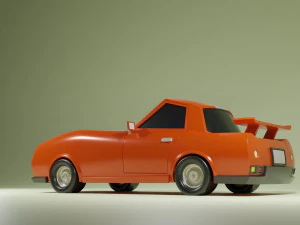 Low Poly Car 02 3D Model
