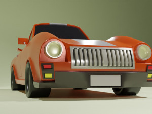 Low Poly Car 02 3D Model