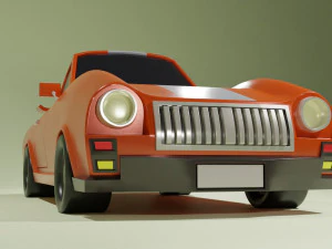 Low Poly Car 02 3D Model