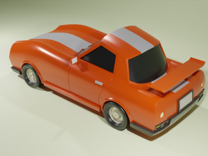 Low Poly Car 02 3D Model