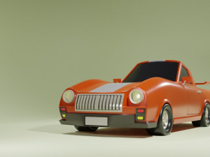 Low Poly Car 02 3D Model