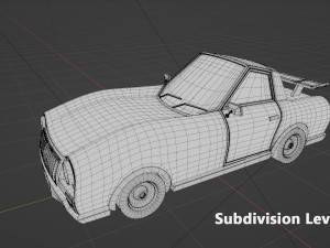 Low Poly Car 02 3D Model