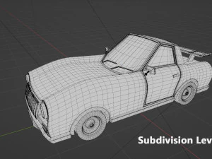 Low Poly Car 02 3D Model