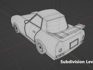 Low Poly Car 02 3D Model