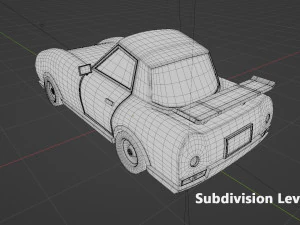 Low Poly Car 02 3D Model