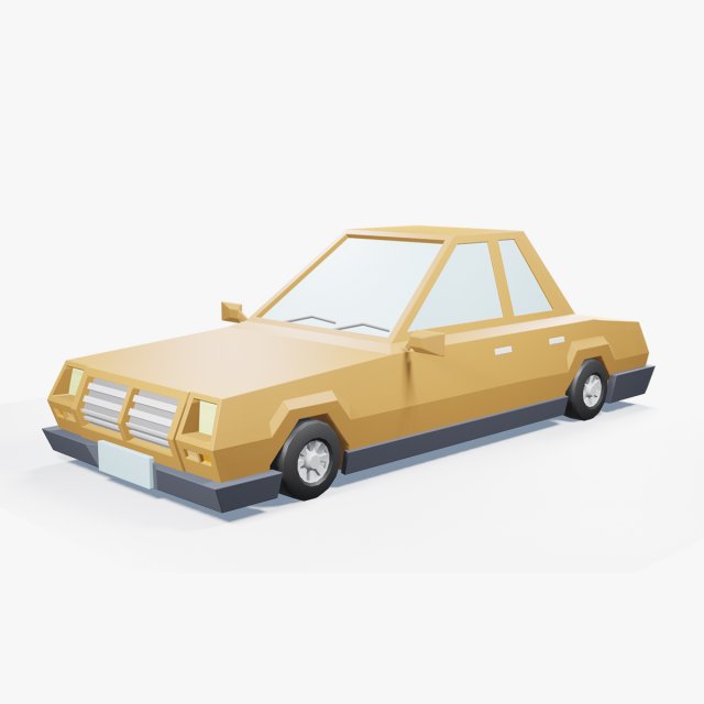 Low Poly Car 03 3D Модель .c4d .max .obj .3ds .fbx .stl .blend