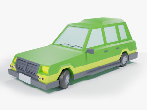 Low Poly Jeep 01 3D Model