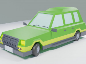 Low Poly Jeep 01 Modello 3D