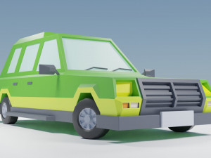 Low Poly Jeep 01 Modello 3D