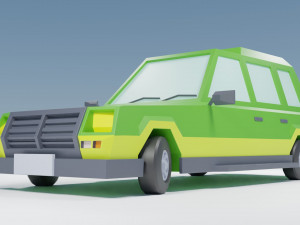 Low Poly Jeep 01 Modello 3D