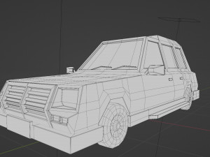 Low Poly Jeep 01 Modello 3D