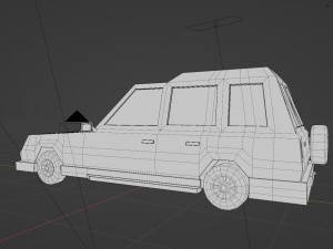 Low Poly Jeep 01 Modello 3D