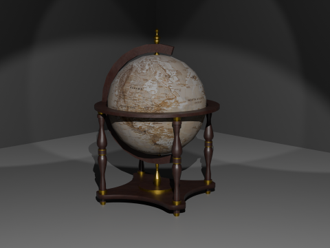 Vintage Globe Modelo 3D