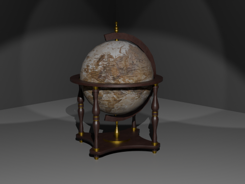Vintage Globe 3Dモデル