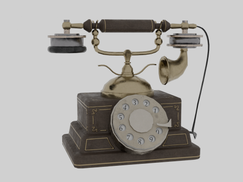 Vintage Telephone 3D Model