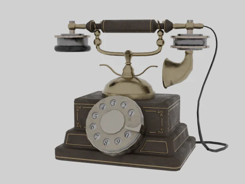 Vintage Telephone 3D Model