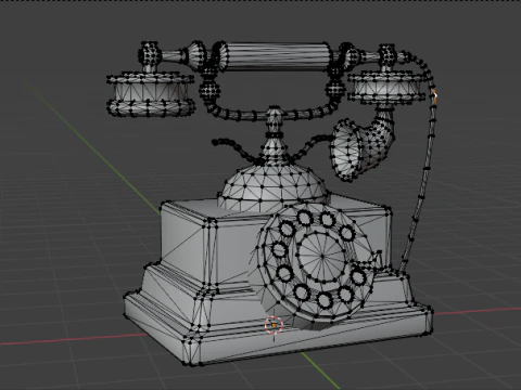 Vintage Telephone 3D Model