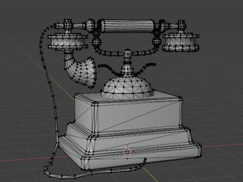 Vintage Telephone 3D Model