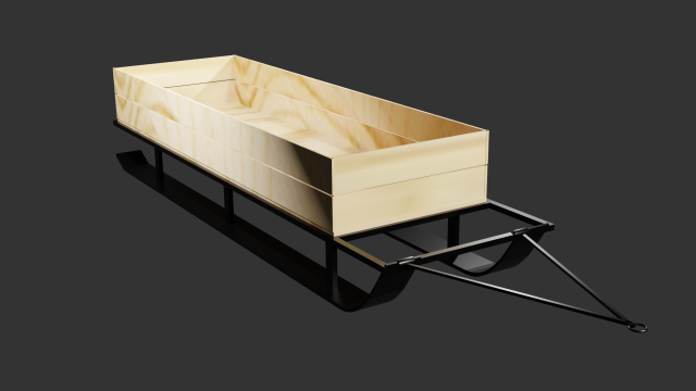 Snowmobile sled Modello 3D .c4d .max .obj .3ds .fbx .stl .blend 