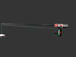 Fishing rod for winter fishing 3D-Modell