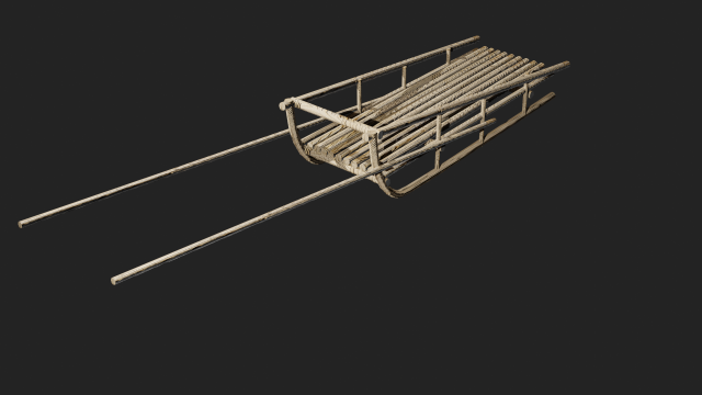 Horse sleigh 3D 모델 .c4d .max .obj .3ds .fbx .stl .blend 